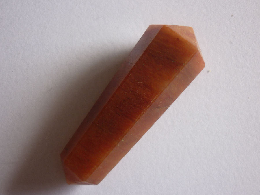 DOUBLE POINT WAND BRACKET OBELISK STONE CORNIOLA mineral passion stone