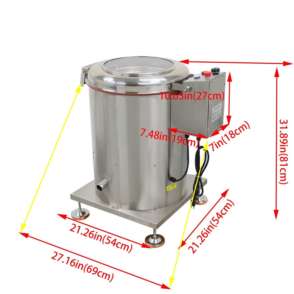 110V Commercial Automatic Dehydrator Meat Fruit Vegetable Centrifugal Dehydrator