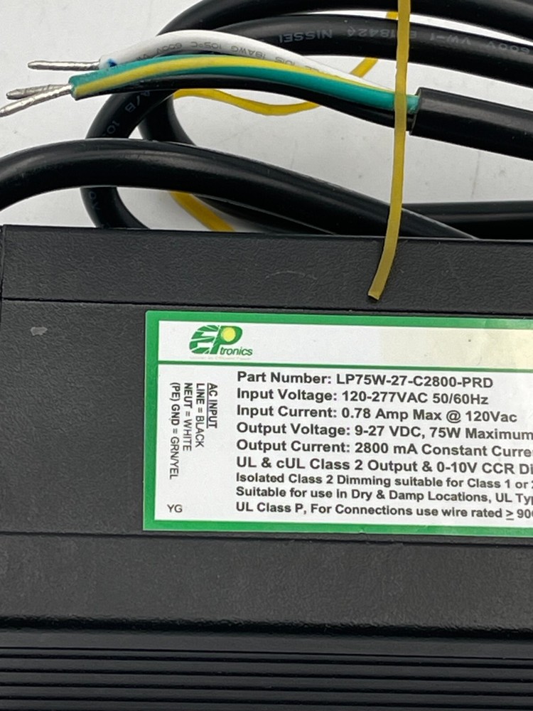 EPTronics Dimmable LED Optimized Driver 0-10V CCR LP75W-27-C2800-PRD