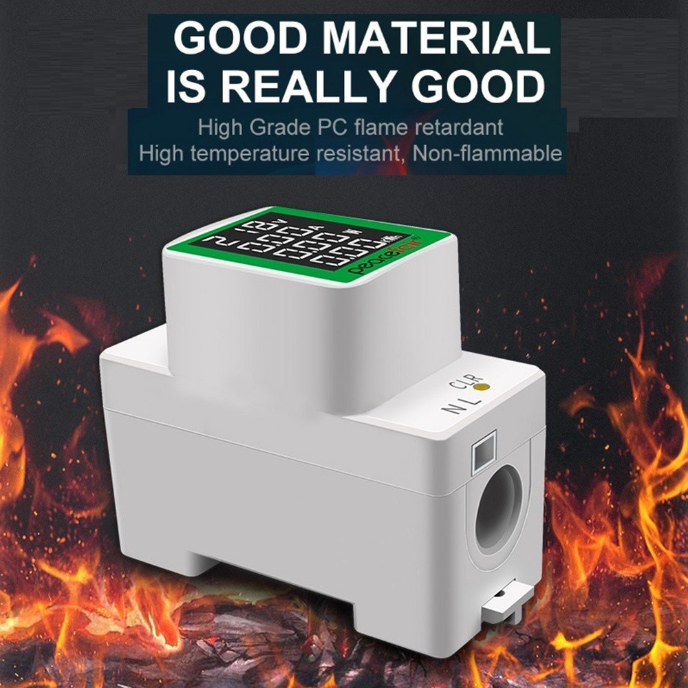 Din Rail Meter Electronic KWh Meter Wattmeter Multi Digital Amp7355