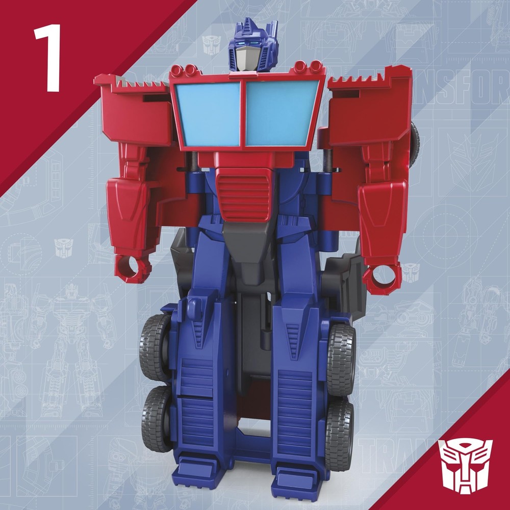 Transformers 1-Step Flip Heroes 3-Pack, 4-Inch Wheeljack, Medium, Multi-color