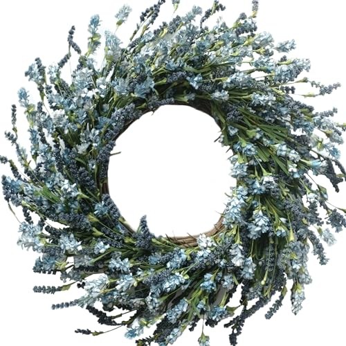 20 Inch Grains Flower String for Front Doors Wreath, Spring and Summer Blue