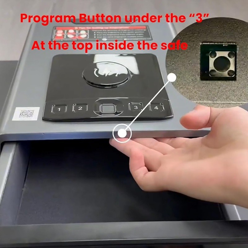 Biometric Gun Safe Wireless Charging LED Display Quick Access Touchscreen Keypad