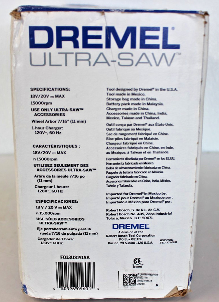 Dremel US20V-01. 20V Max Cordless Compact Saw Kit