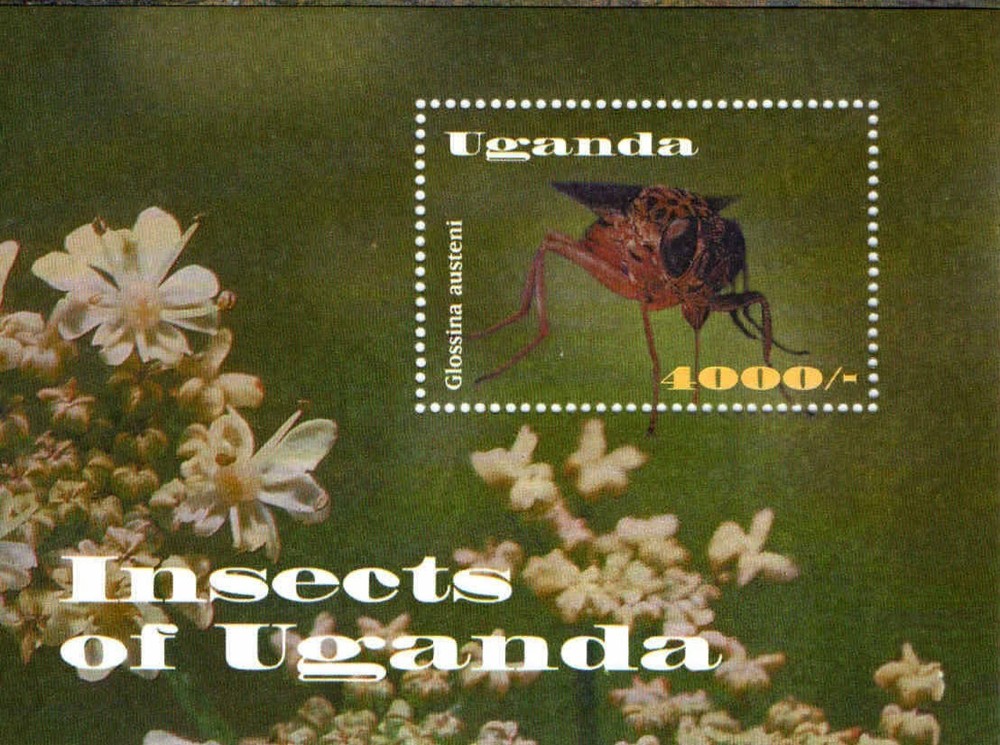 Uganda MNH 2002 Insects Glossina austeni stamp Minisheet
