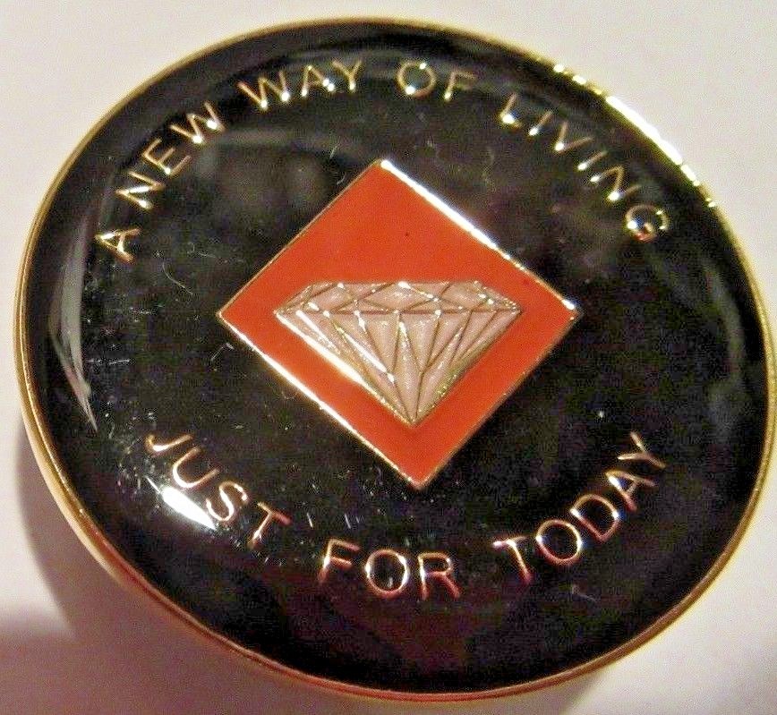 Narcotics Anonymous 21 Year Orange Medallion NA Clean Coin Chip Token