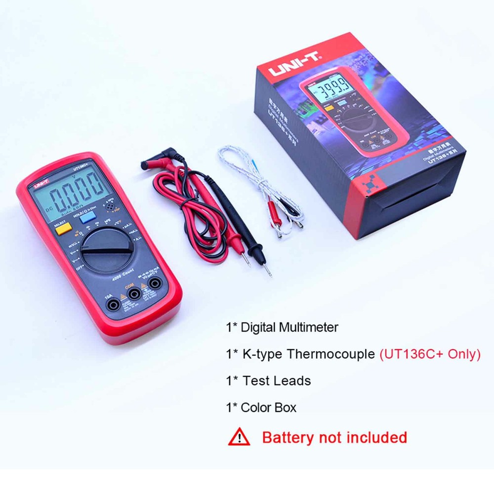 UNI-T UT136C+ Digital Multimeter AC DC Voltmeter Ammeter Tester