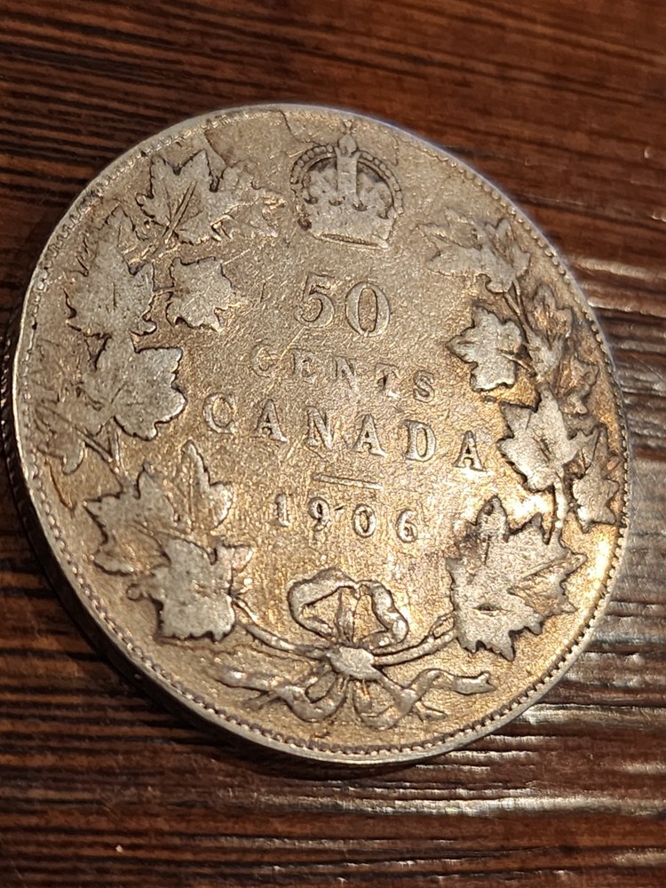 1906 Canada 50 Cents Silver Coin