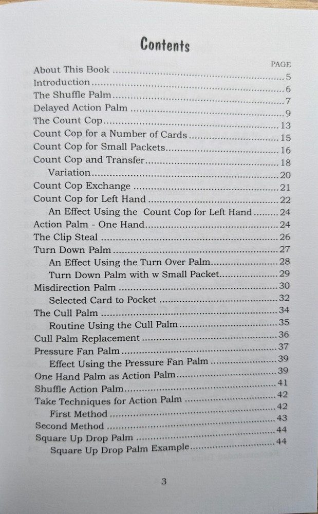Action Palm by Ed Marlo (RCT Chapter Two)