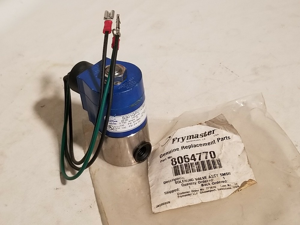 Frymaster 8064770 solenoid valve assembly