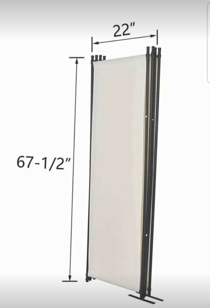 4 Panels Room Space Folding Divider (White)