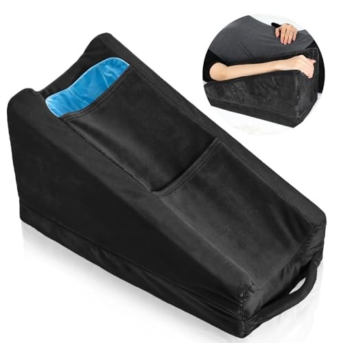 Arm Elevation Pillow with 2 Pockets, Soft Ergonomic Support Pillow for Black