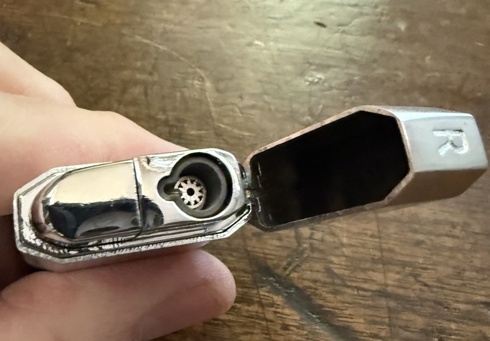 Ronson Jet Lite Butane Cigarette Flip Top Lighter Untested