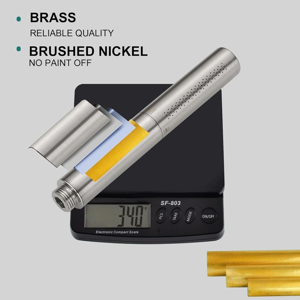 Homipro Brushed Nickel Brass 2 In 1 Function High Flow