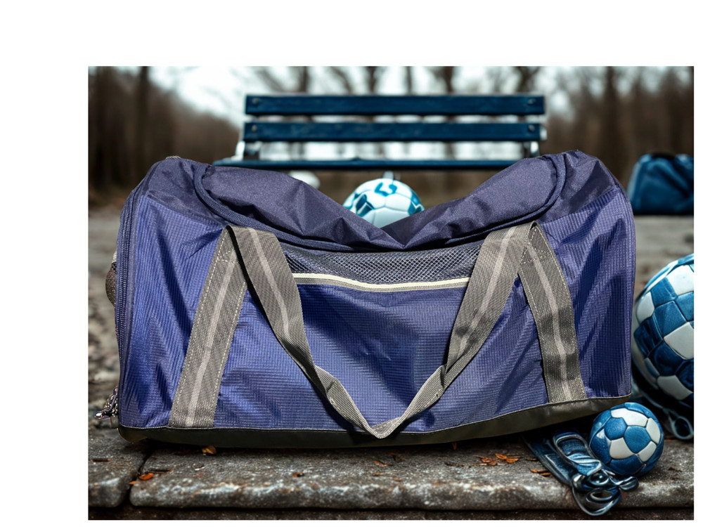 Athletic duffle bag - blue