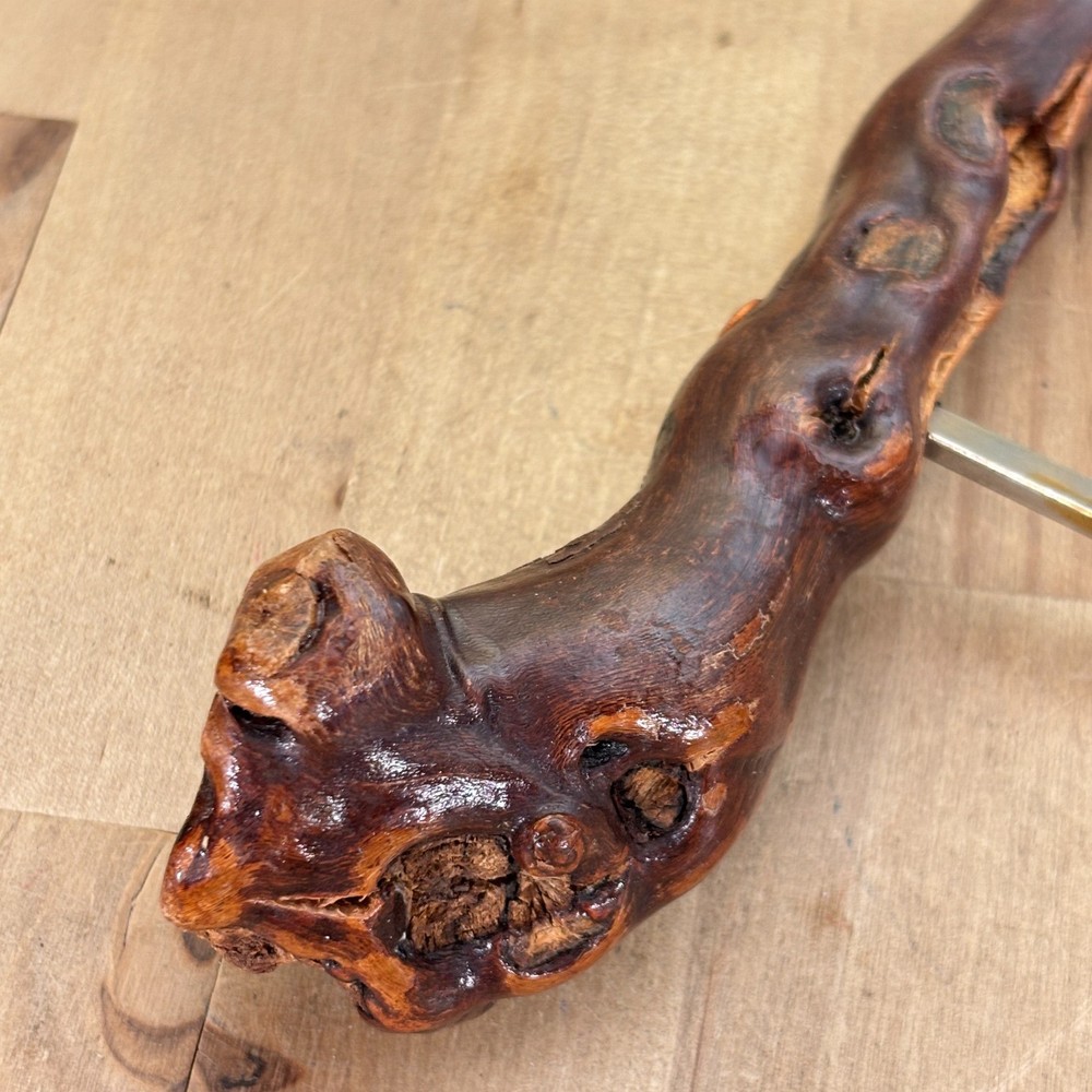 Vintage Grape Vine Cork Screw, MCM Rustic Handle 6.5"