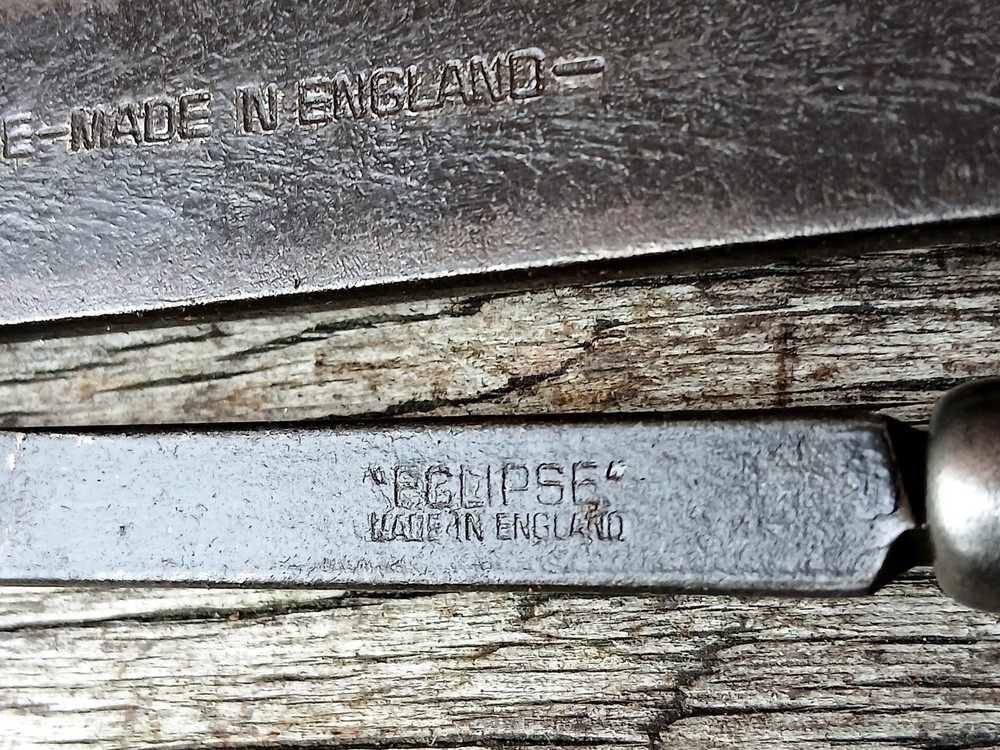 Eclipse Vintage Bearing Scraper Triangular & Flat ×2 Made In England
