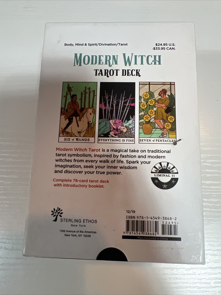 Modern Witch Tarot Deck By Lisa Steele Liminal 11, Sterling Ethos