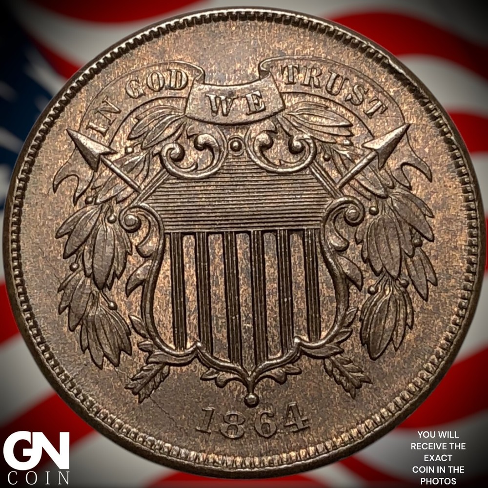 1864 2 Cent Piece Y6196