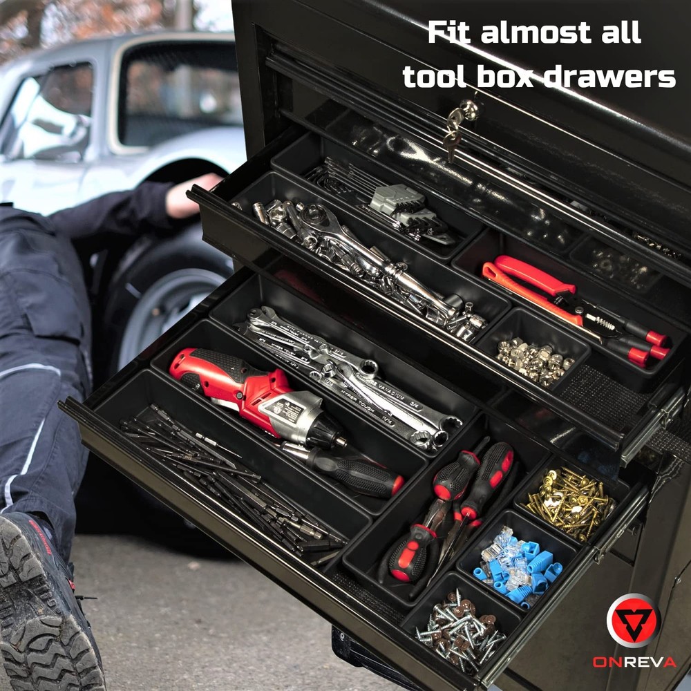 Tool Box Organizer Tray Divider Set, Extra Large Toolbox Trays, Tool Box Orga...