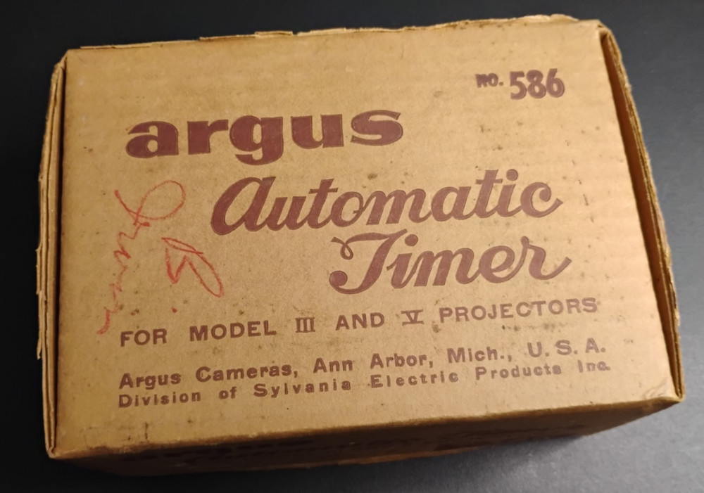 Argus No. 586 Automatic Timer for Model III and V Slide Projectors w/Box & Book