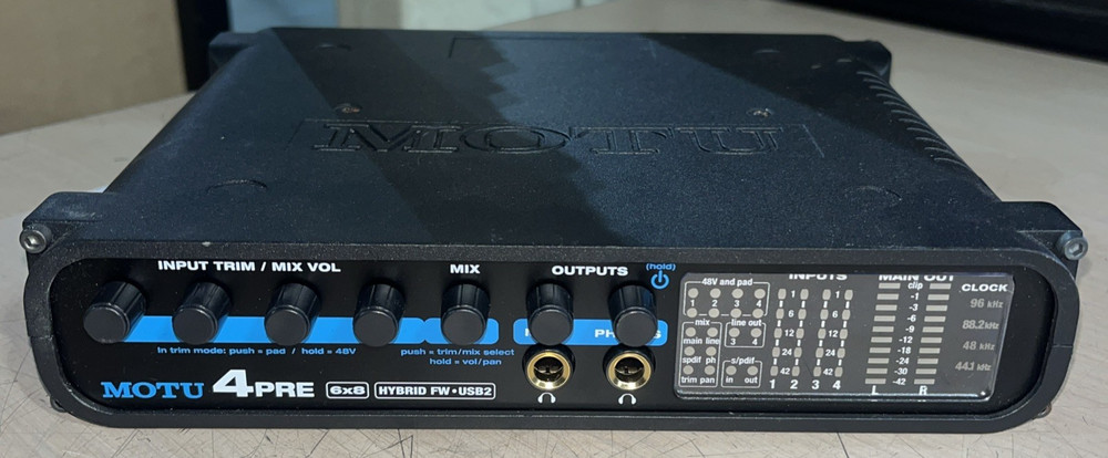 MOTU 4PRE 6X8 USB & FIREWIRE INTERFACE