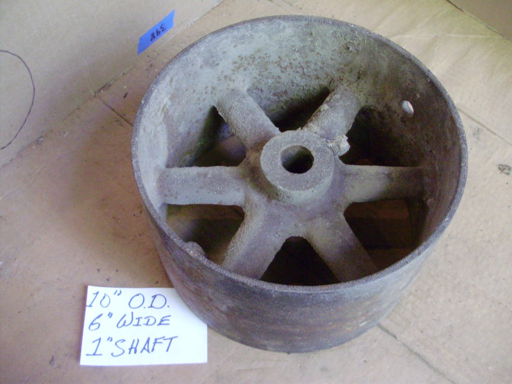 Flat Belt Pulley, Vintage, Cast Iron