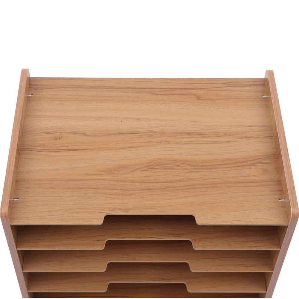 Desktop Organizer Flat Top Office Pens Magazine Book Document Storage Shelf