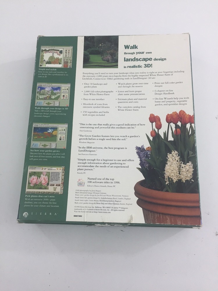 Land Designer 3D Version 4.0 (CD-ROM, 1996, Computer Software)