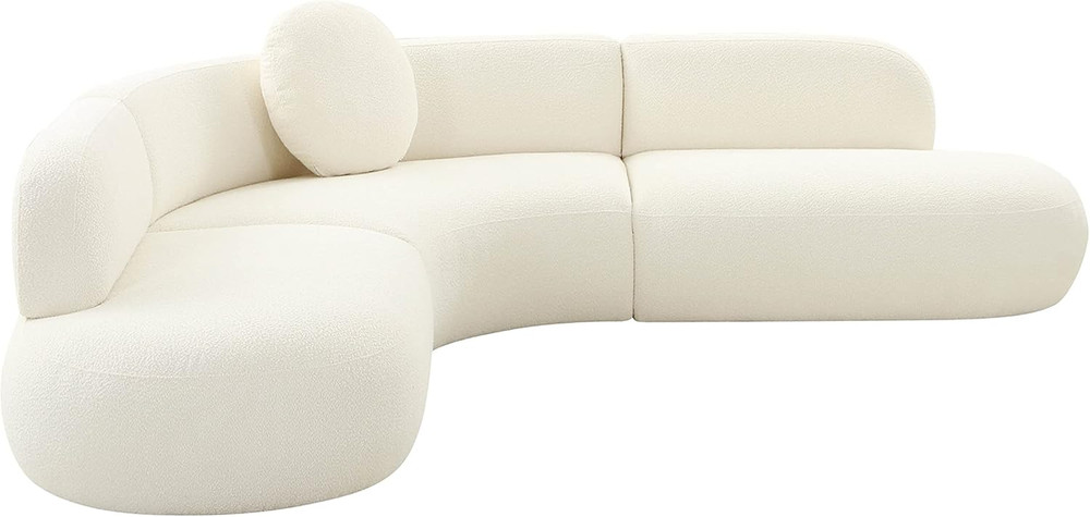 Broohah Cream Boucle Sectional