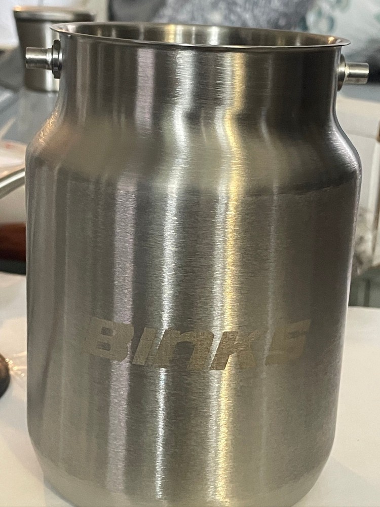 BINKS STAINLESS 1 QT PRESSURE ASSISTED CUP W/REGULATOR 80-511