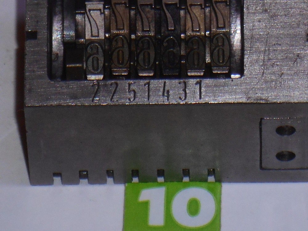 ATLANTIC| Reverse letterpress numbering machine | 10G