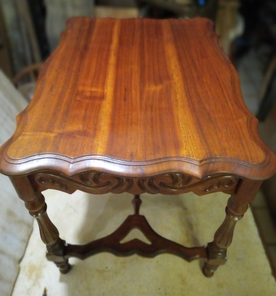 Walnut Carved Coffee Table / Side Table