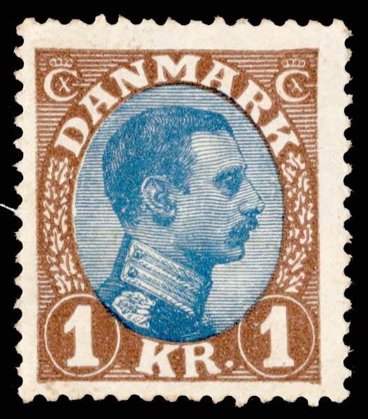 Denmark Scott 128 Unused hinged.