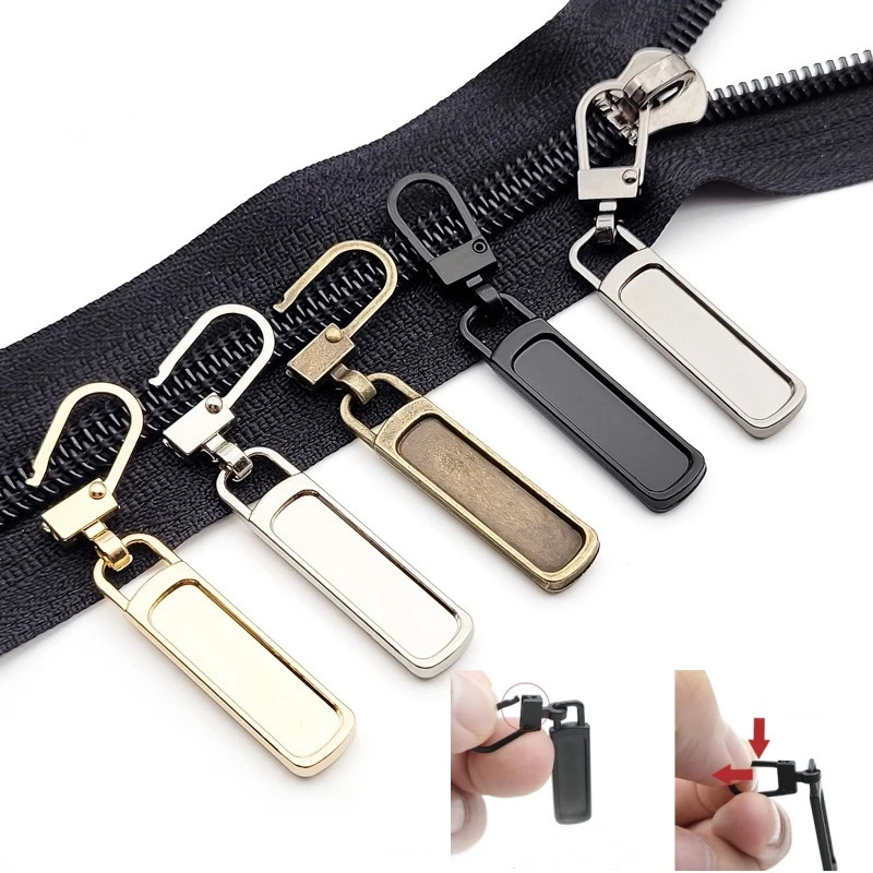 Detachable Zipper Puller Universal Replacement Tab Zippers Head Sliders Repair K