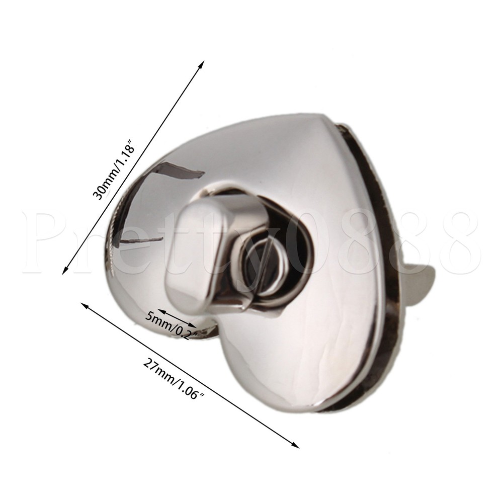 2x Bag Turn Button Latch Closure for DIY Leather Handbag Hardware Accessories