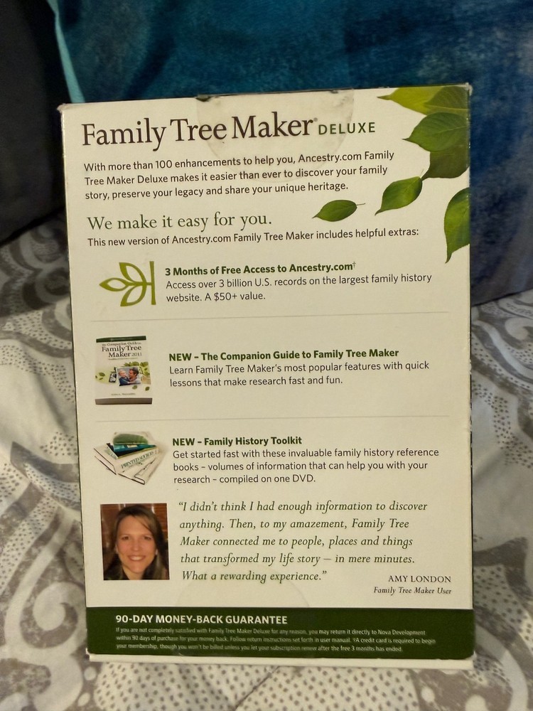 Family tree maker 11, installation disk with Companion Guide & Reference Library