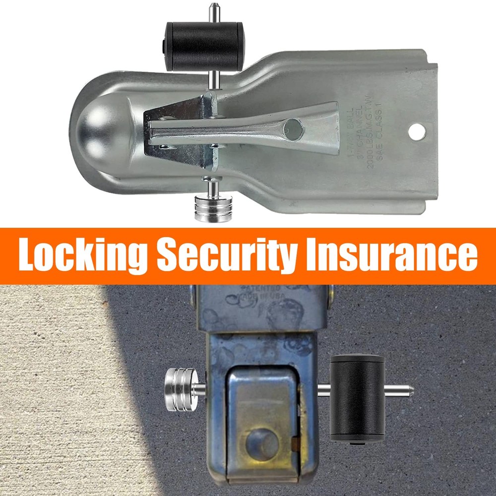 CZC AUTO Trailer Tongue Coupler Lock Adjustable 1 Pack, Silver