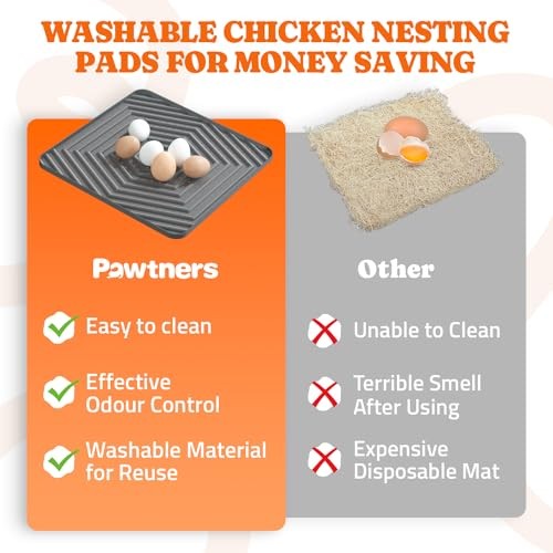 Chicken Nesting Box Liners: Washable Nesting Pads for Laying Grey - 10Pack