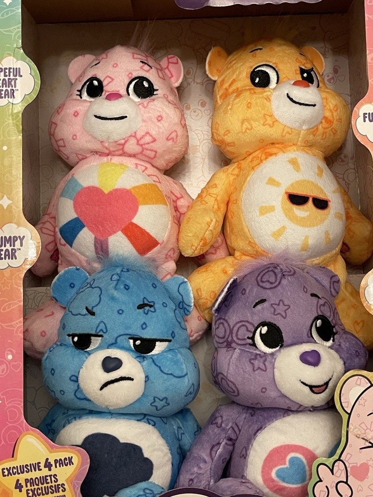 Care Bears Exclusive Edition Collector Set. 4-Pack 8.5" Each.