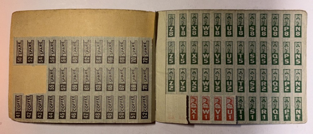 WW2 Ration Book Lot (14) Total Most Partially Used