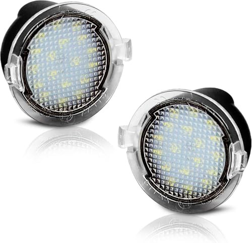 2PC Full LED Side Under-Mirror Puddle Light Lamp Assembly Replacement White