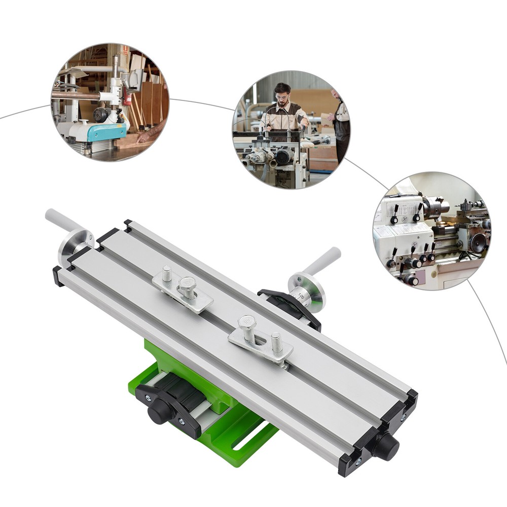 Cross Slide Drill Press Bench Axis Mill Machine Work Table Compound Vise Vice