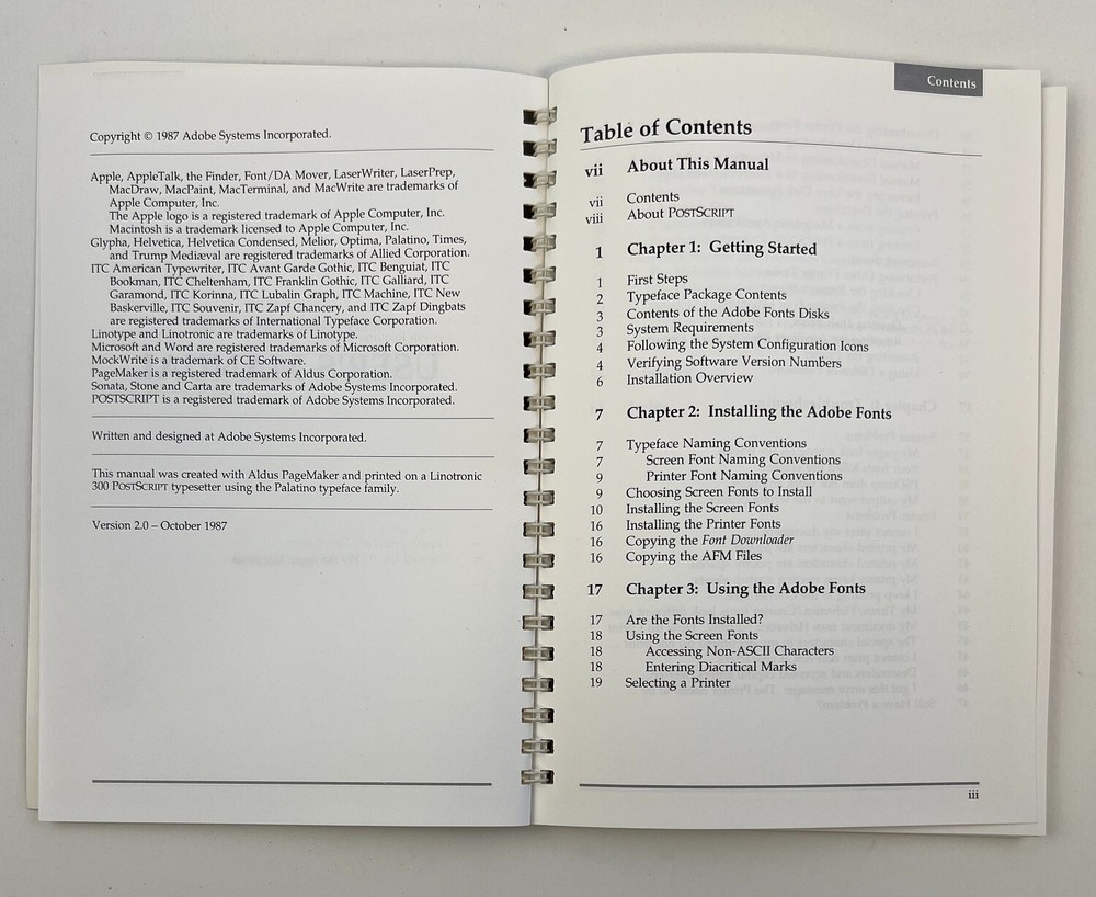 Adobe Type Library User's Manual for Macintosh