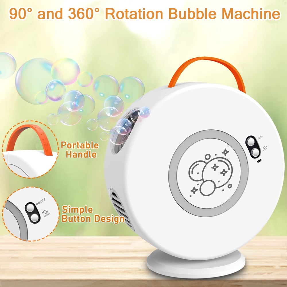 Bubble Machine Automatic Bubble Blower for Kids Toddlers Bubble Maker Electri...