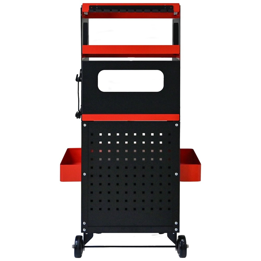 4 Layer MULTI PURPOSE TROLLEY FOR DIAGNOSTICS, Red + Black