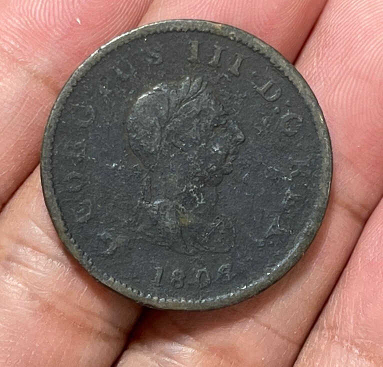 1806 Great Britain Half Penny Coin