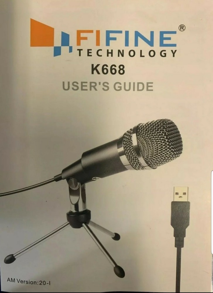 Fifine USB Plug And Play Condenser Microphone, K668