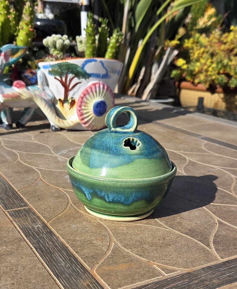Garlic Keeper Handmade Pottery, signed