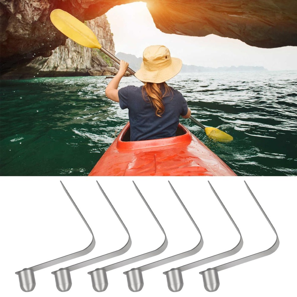 6 Pieces 8mm Durable Metal paddle Pole Retaining Clips